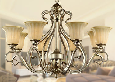 โมเดิร์นที่กำหนดเอง / สไตล์ Retro Wrought Iron Chandelier ด้วยเฉดสี 8 800W แสง