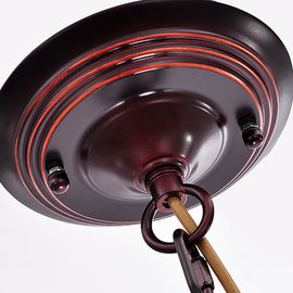 ครีม Shade ชี้ลง Wrought Iron Chandelier 3 ชั้น 18 หัวสำหรับวิลล่า