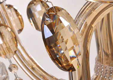 OEM Hotel Crystal โมเดิร์นโคมไฟระย้าโคมไฟ / Home กระจกโคมไฟระย้าจี้ 6 แสง