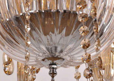 OEM Hotel Crystal โมเดิร์นโคมไฟระย้าโคมไฟ / Home กระจกโคมไฟระย้าจี้ 6 แสง