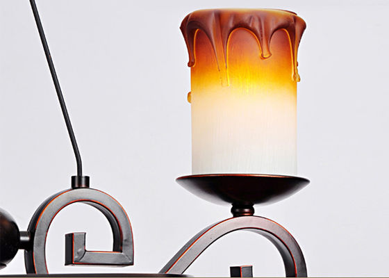 3 ไฟบอร์โดคลาสสิก Wrought Iron Chandelier, ห้องรับประทานอาหารโคมไฟระย้าโคมไฟ