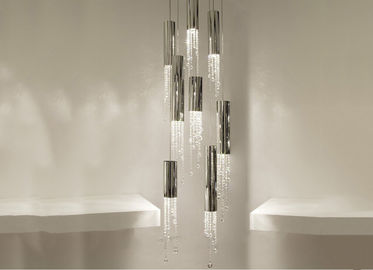 หรูหราโคมระย้าคริสตัลแสง LED โคมไฟสำหรับวิลล่า