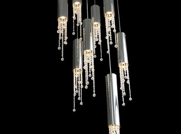 หรูหราโคมระย้าคริสตัลแสง LED โคมไฟสำหรับวิลล่า