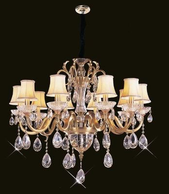 สูง 18 ลูเมนไฟ 1050 x 820mm โคมระย้าคริสตัลโคมไฟ / อาคารพาณิชย์ไฟ LED โคมไฟจี้