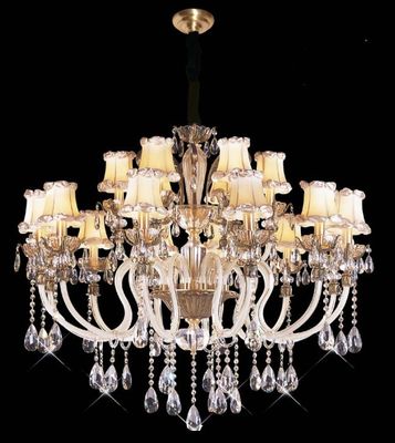 สูง 18 ลูเมนไฟ 1050 x 820mm โคมระย้าคริสตัลโคมไฟ / อาคารพาณิชย์ไฟ LED โคมไฟจี้