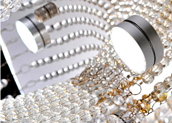 โมเดิร์นรอบคริสตัลโคมไฟเพดาน 30W LED สำหรับห้องรับประทานอาหาร / นั่งเล่นตกแต่ง Romm