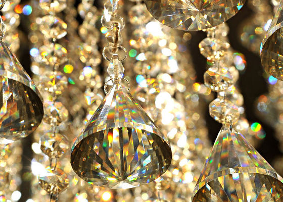 สี่เหลี่ยมผืนผ้า LED คริสตัลโคมไฟเพดานสำหรับโครงการบ้านจัดสรร, โรงแรม