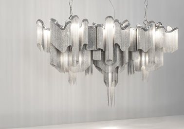 โคมไฟโมเดิร์นอลูมิเนียมโรงแรมโคมไฟระย้า Chandelier สแตนเลส