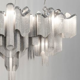 โคมไฟโมเดิร์นอลูมิเนียมโรงแรมโคมไฟระย้า Chandelier สแตนเลส