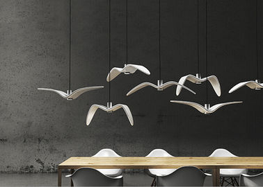 น่ารัก Nightbirds Suspension แสงสว่างบริสุทธิ์สีขาวรูปร่างคริลิคโคมไฟ LED นก