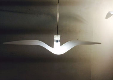 น่ารัก Nightbirds Suspension แสงสว่างบริสุทธิ์สีขาวรูปร่างคริลิคโคมไฟ LED นก