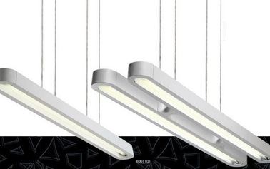 สำนักงานดับเบิล T5 Sliver ไฟแขวนเพดาน PC อลูมิเนียมโคมไฟจี้