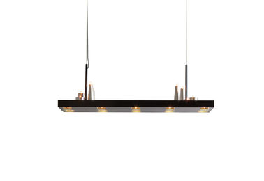 โลหะสี่เหลี่ยมจานเกาะ Led ไฟ Chandelier 8 ไฟแขวนเพดาน G4