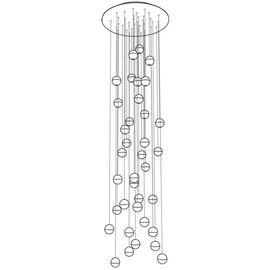 ล้างแก้วคริสตัลพาบอล Chandelier ไฟใสระงับจี้