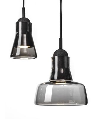 ร่มไฟตกแต่ง LED สำหรับไฟ Chandelier ควันสีเทาจี้บาร์