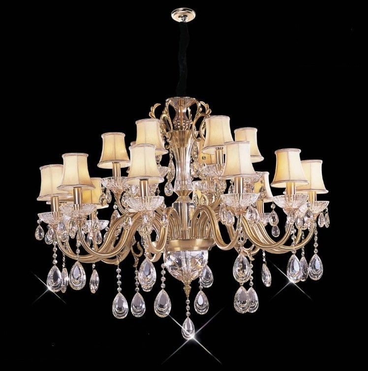 สูง 18 ลูเมนไฟ 1050 x 820mm โคมระย้าคริสตัลโคมไฟ / อาคารพาณิชย์ไฟ LED โคมไฟจี้