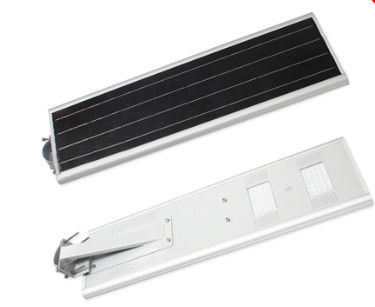 6m สูง 12W ไฟร้อน White Bridgelux IP66 กลางแจ้งแบบบูรณาการพลังงานแสงอาทิตย์ไฟถนน